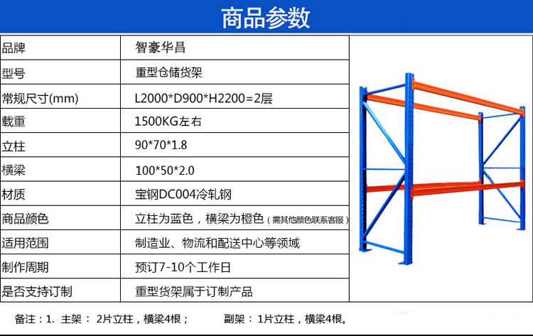 承重1T重型倉(cāng)庫(kù)貨架